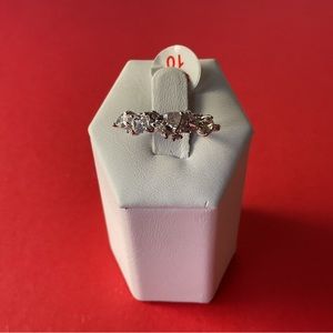 Bomb Party RBP5144 “A Beautiful Soul” Diamond CZ on Rhodium Size 10 Ring NWT